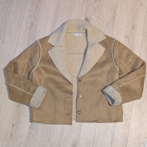 Reformation Faux Suede/Shearling Coat